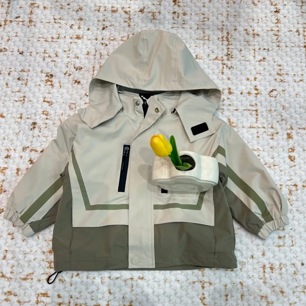 冬季儿童拼色冲锋衣两件套6048