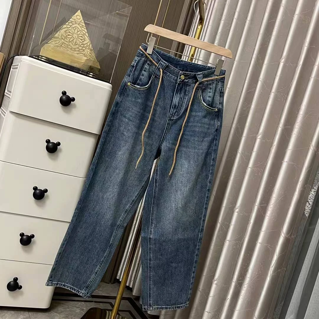 百搭显瘦牛仔老爹裤ZBK32123裤长97（卡码拍大）