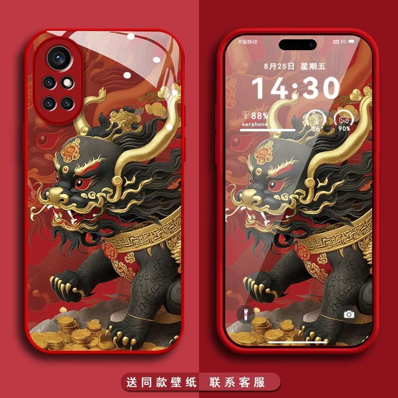 华为Nova8聚财貔貅高级感全包防摔个性创意网红高颜值手机壳男