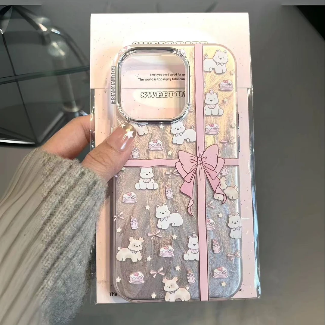 蕾丝蝴蝶结羽纱壳iphone15pro少女14苹果13少女高级感12promax