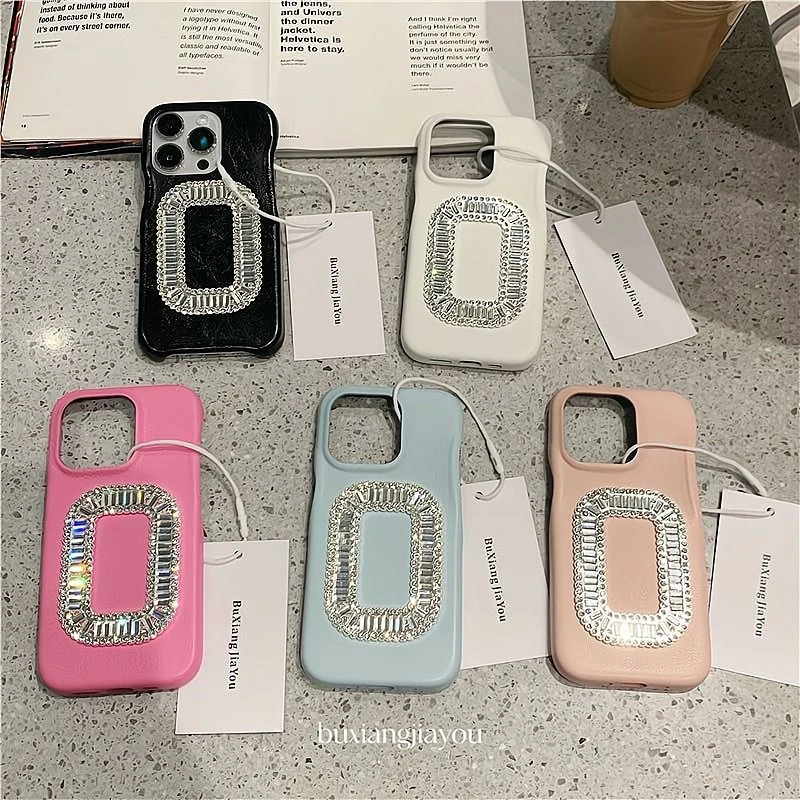 韩国ins小众轻奢纯色皮纹iPhone15pro苹果14手机壳13硅胶12保护套