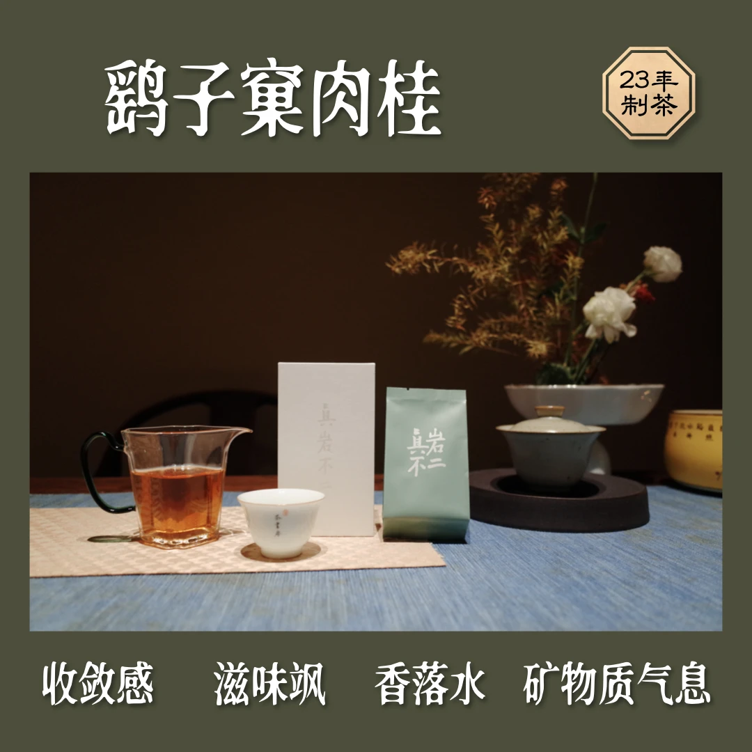 【名岩品鉴】23年鹞子窠肉桂  收敛感强  滋味飒爽  花果香交织