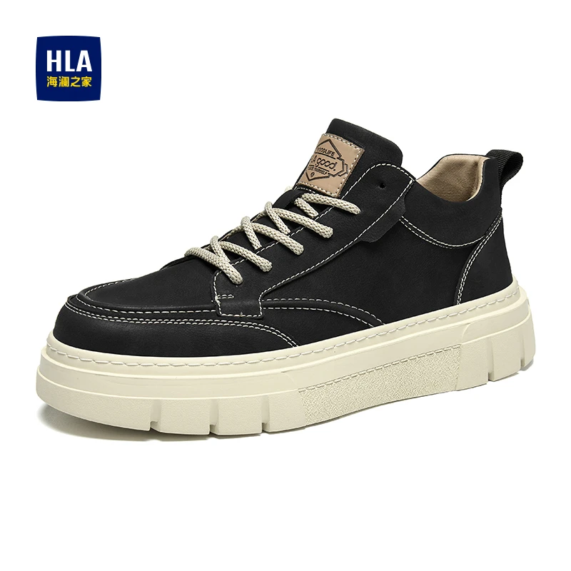 海澜之家2025秋冬新款男鞋时尚潮鞋耐磨厚底鞋防滑休闲鞋