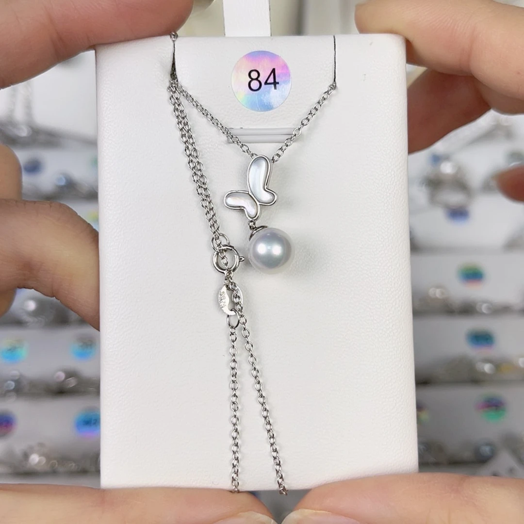【闪购商品】淡水珍珠项链银S925镶嵌