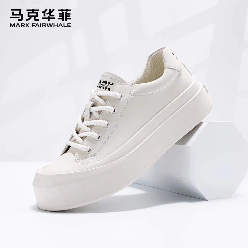 马克华菲男鞋2025秋季新款休闲板鞋男士透气潮牌高级感布鞋小白鞋