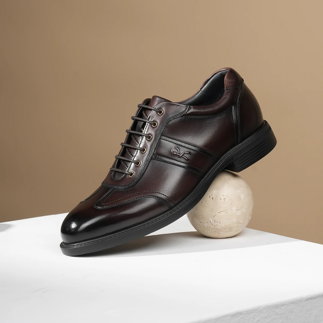 Roberta诺贝达男士商务休闲运动风皮鞋系带时尚百搭潮流男鞋