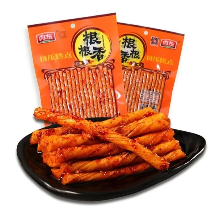 百汇香根根香辣条麻辣素牛筋辣棒素板筋8090后湖南特产休闲小零食