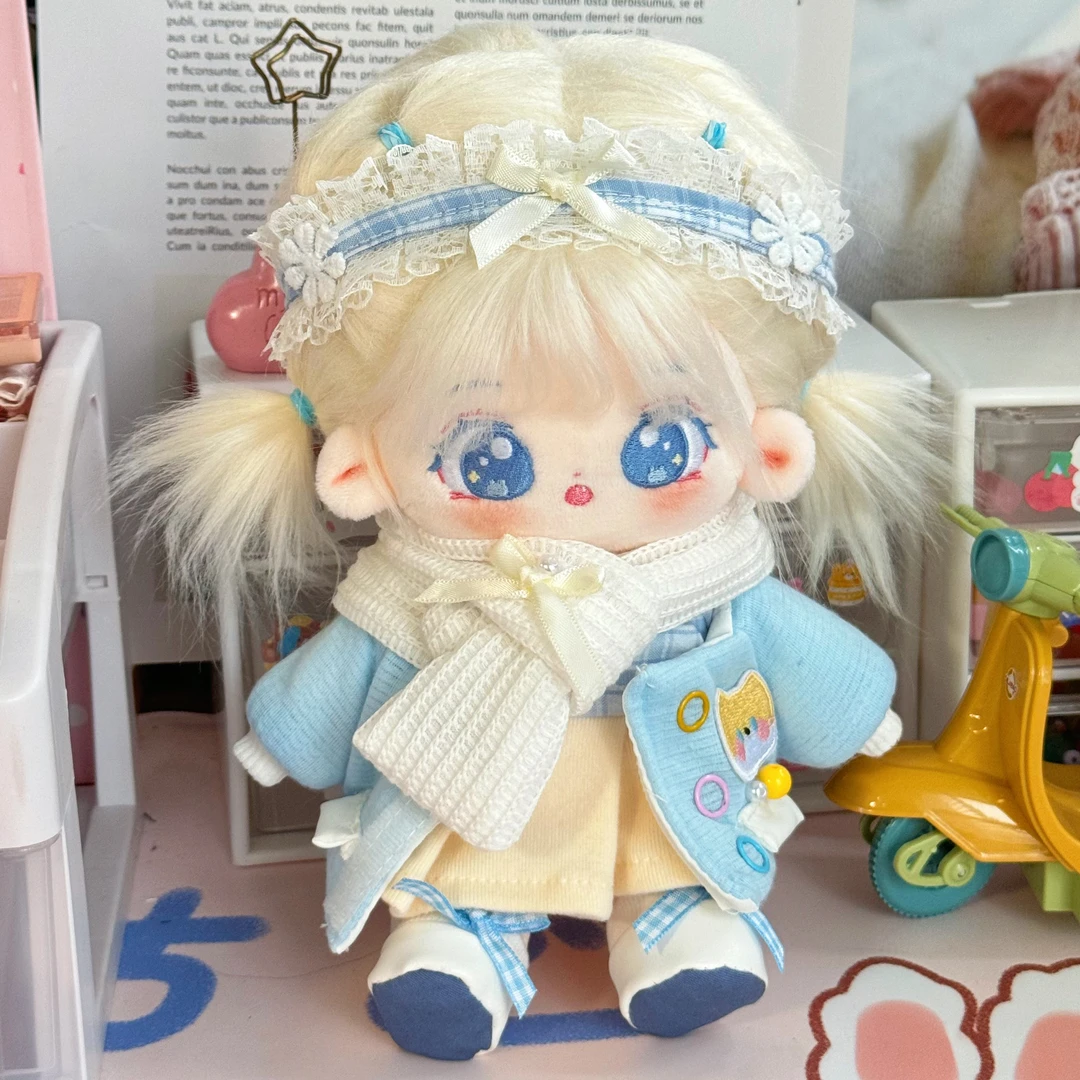 初雪正版20cm棉花娃娃可爱公仔新年礼物20cm娃衣高颜值圣诞节礼物