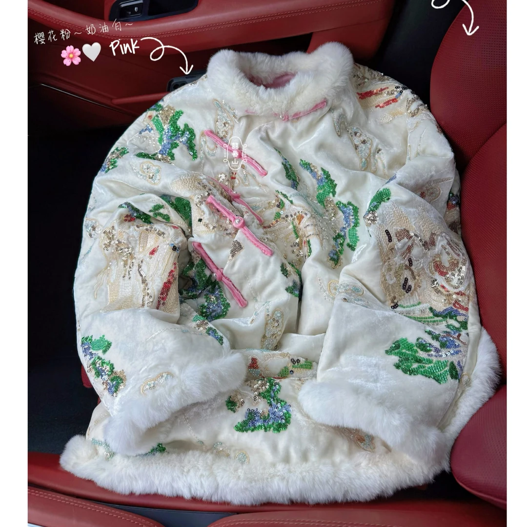 【囍番山·冬】千金白天鹅·中长款棉服