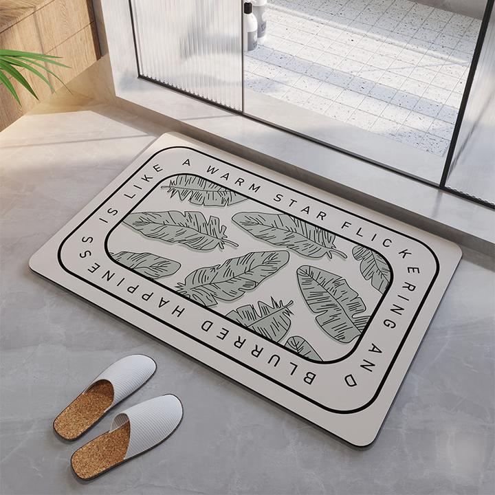 浴室防滑地垫硅藻泥吸水软垫厨房卫浴厕所防滑垫子卫生间加厚脚垫