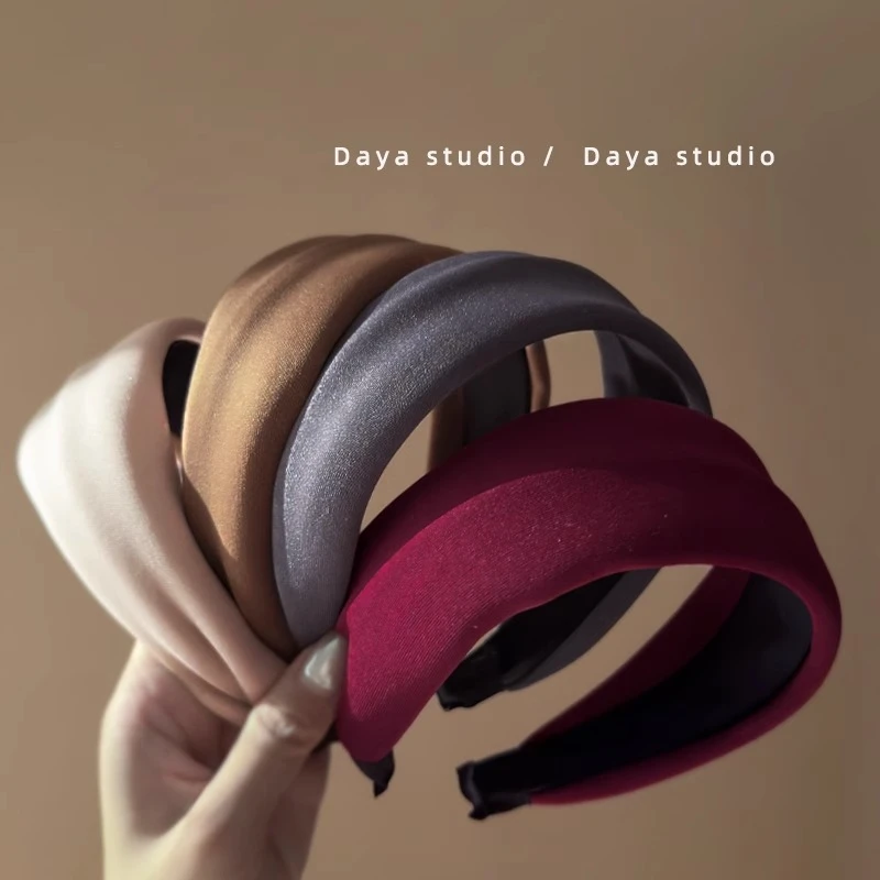优越高颅顶 古早氛围感法式复古宽边发箍秋冬小众气质头箍n