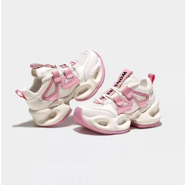 2024新款原创手工牛皮老爹鞋增高网面款透气