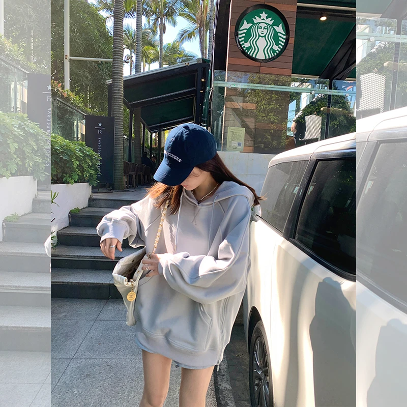 【白云甜CloudSweet/春季新品】daily cute/日常可爱连帽廓形卫衣