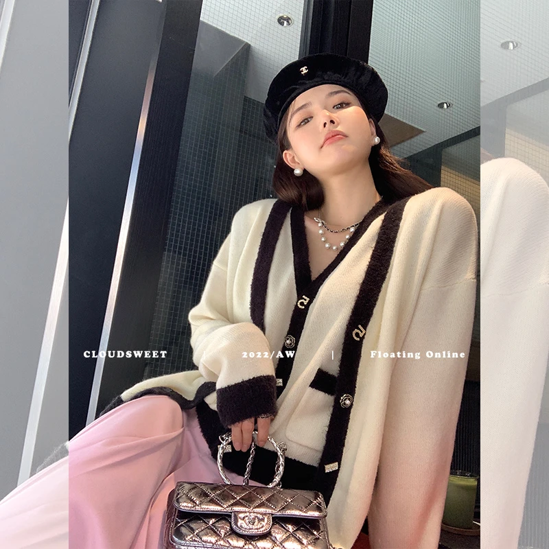 白云甜CloudSweet 小香风针织开衫马甲两件套短款气质毛衣女秋冬