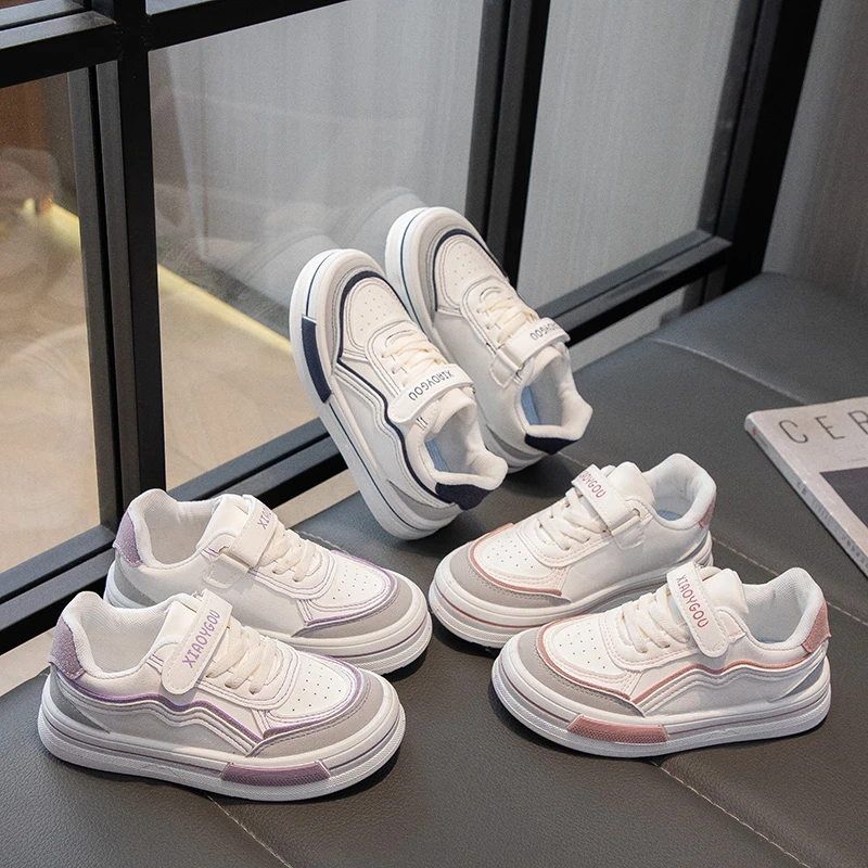 女童鞋软底儿童板鞋2024春季款韩版百搭女孩小白鞋中大童男童鞋子