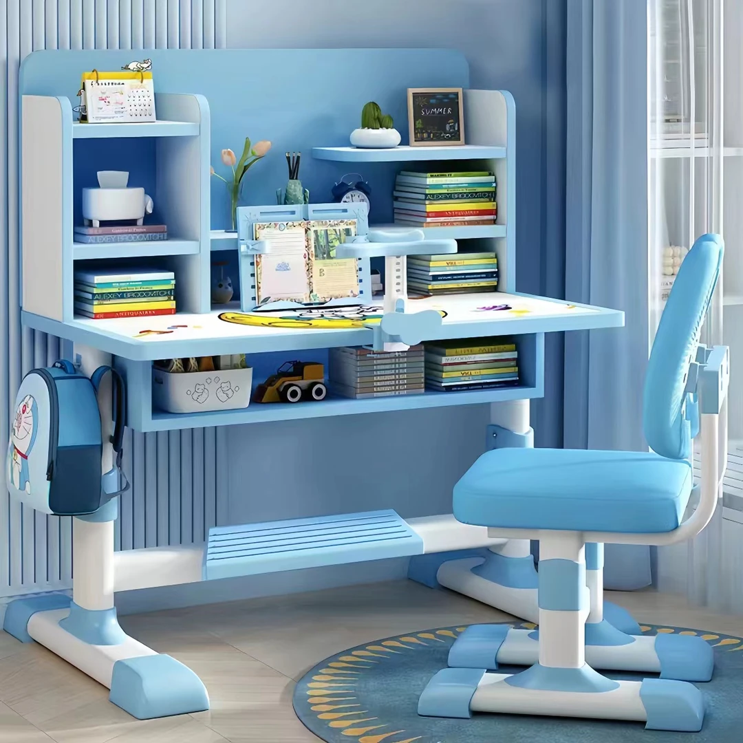 【工厂直销】可升降书桌椅子书架儿童学习桌家用写字台作业桌写字桌