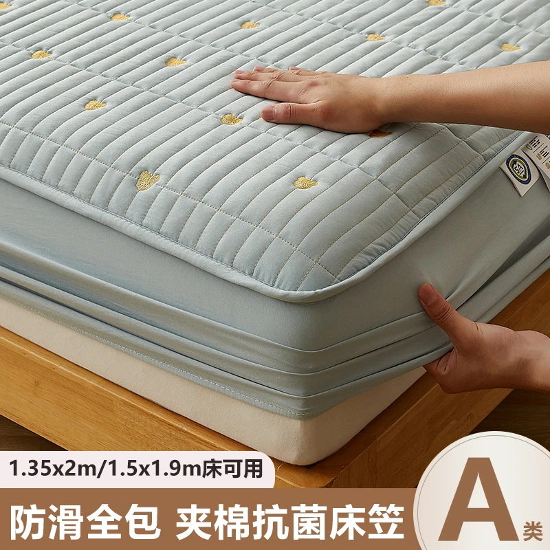 1.35米专用床笠罩加棉四季通用款150x190床垫套床单单件防滑防跑