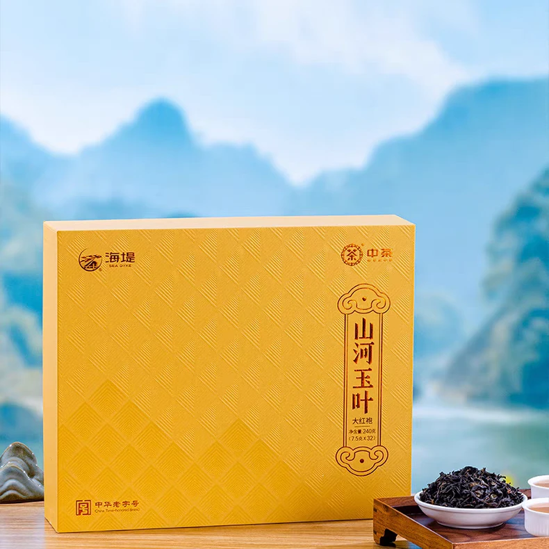 SEA DYKE/海堤海堤精品茶礼山河玉叶中轻火大红袍CTA6691礼盒240g