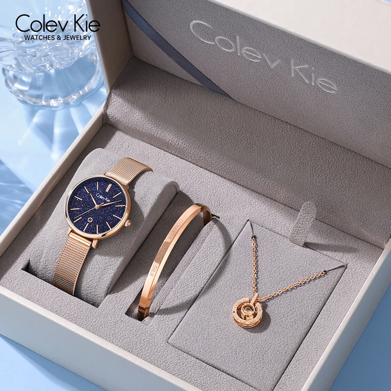 ColevKie手表官方旗舰店2025新款满天星女士学生女款小众轻奢女表