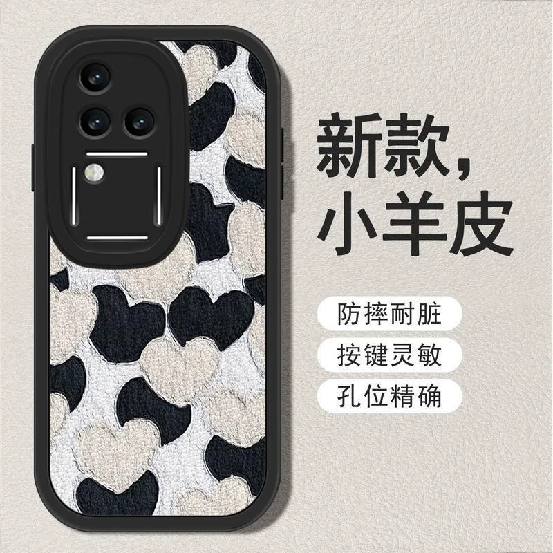 vivos18爱心手机壳高级感网红女新款软硅胶防摔简约创意小众潮牌