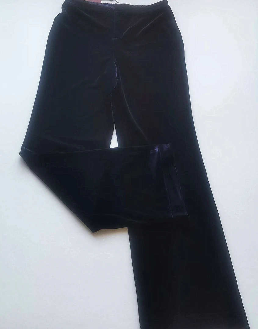 格格深蓝韩国绒百搭女直筒裤秋冬阔腿裤G93AM020947