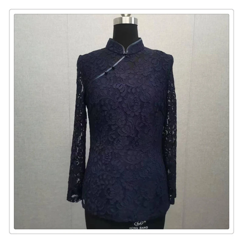 格格气质蕾丝中式立领秋冬女士上衣提花女装长袖国风G73AR020740