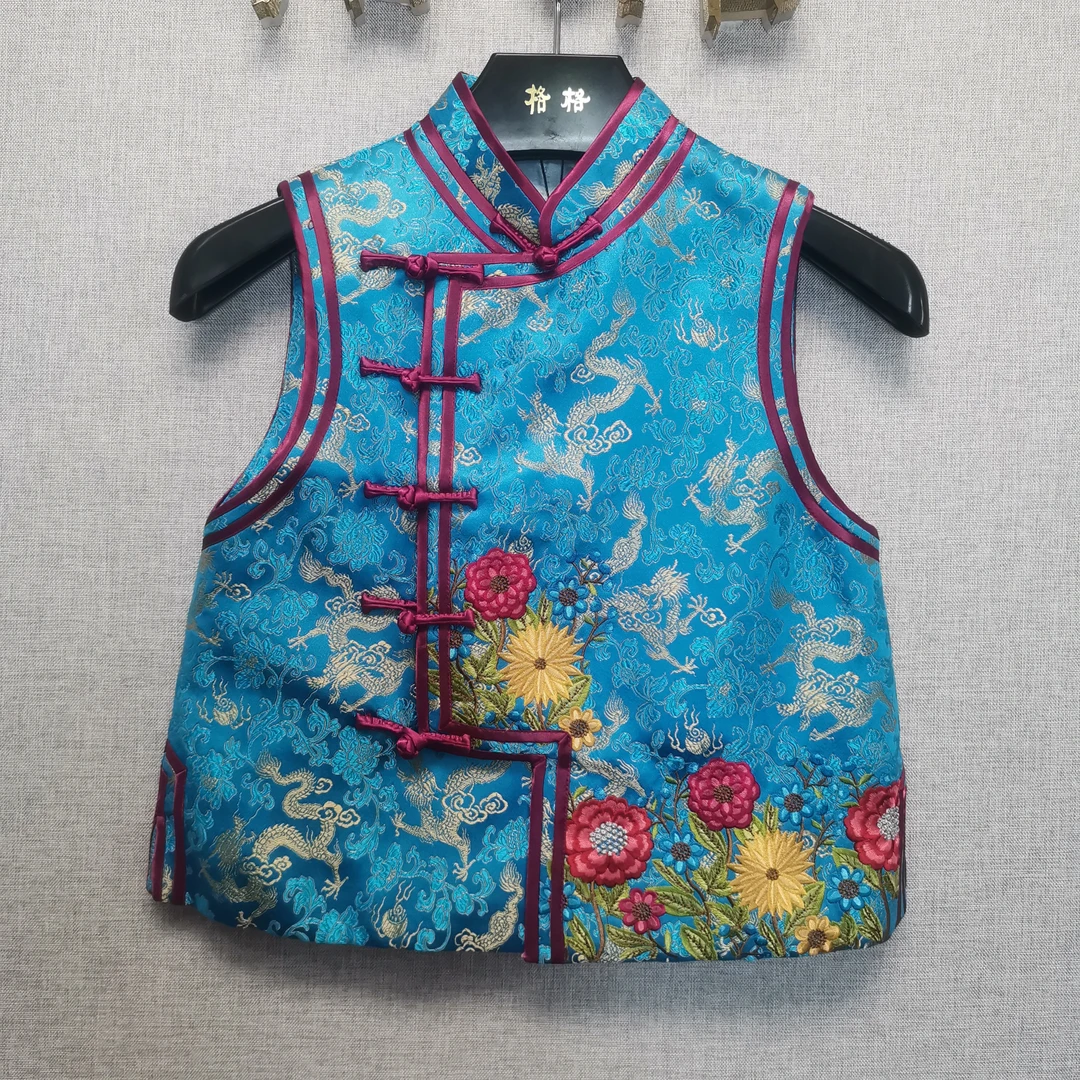 格格中国风锦缎小马甲马夹G64CP0314