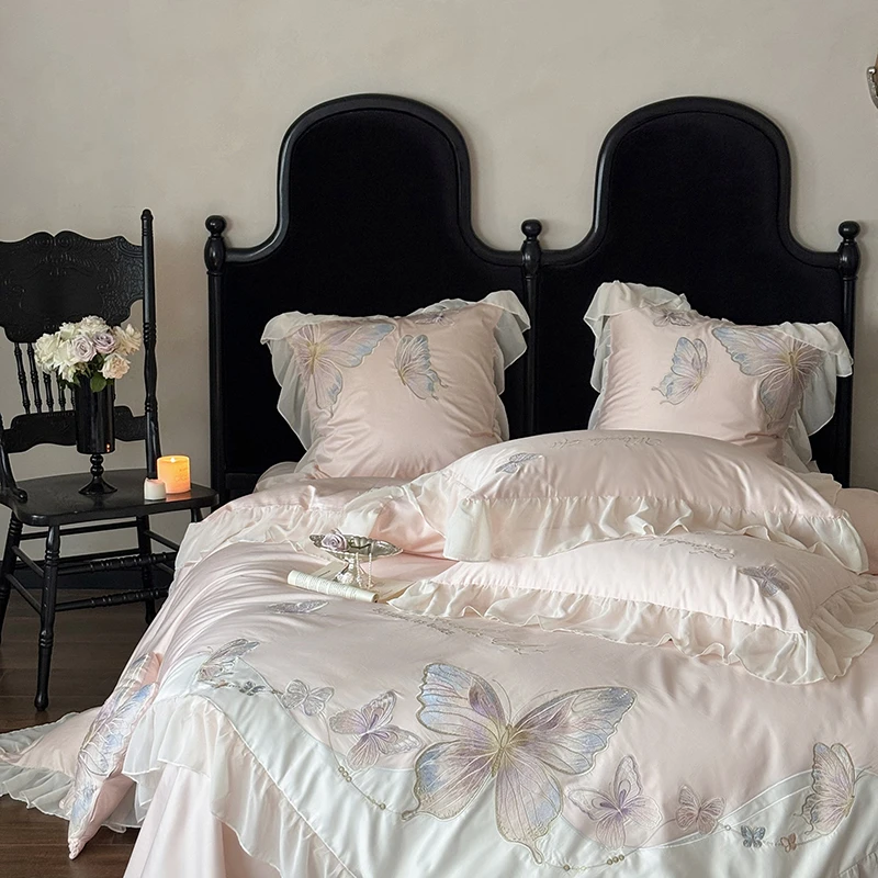 100%纯棉刺绣轻奢四件套