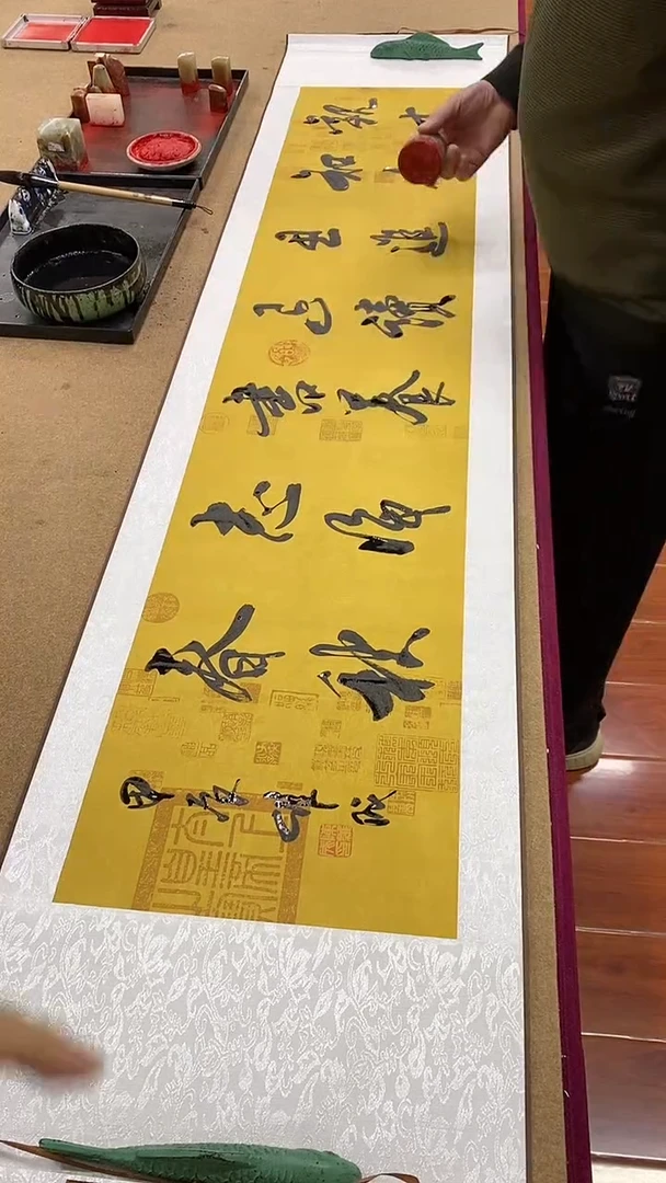 【闪购商品】书法观古知今思进退  四尺对开卷轴陈维成