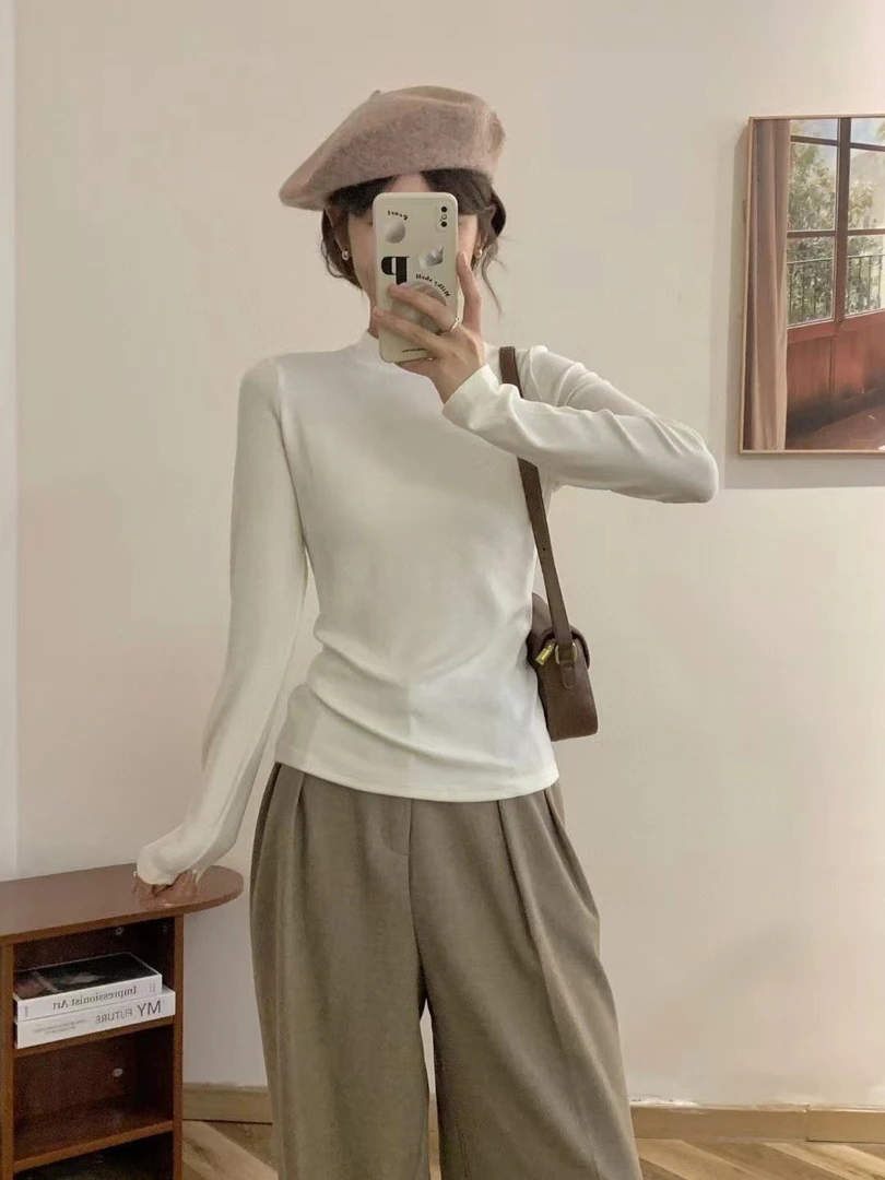 【现货现发】秋冬新款 半高领长袖打底衫