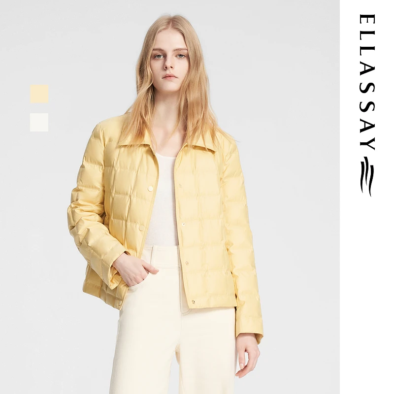 ELLASSAY歌力思鹅绒秋季气质简约通勤百搭羽绒服女EWE354L04900