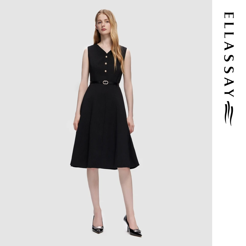 ELLASSAY歌力思2024法式尤莱特时尚真两件连衣裙女EWD356Y07100