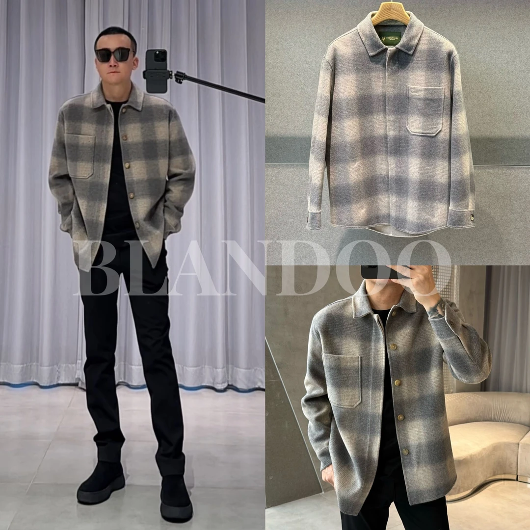 BLANDOO “意奢格调”  男士轻奢百搭休闲翻领羊毛夹克2BD8018