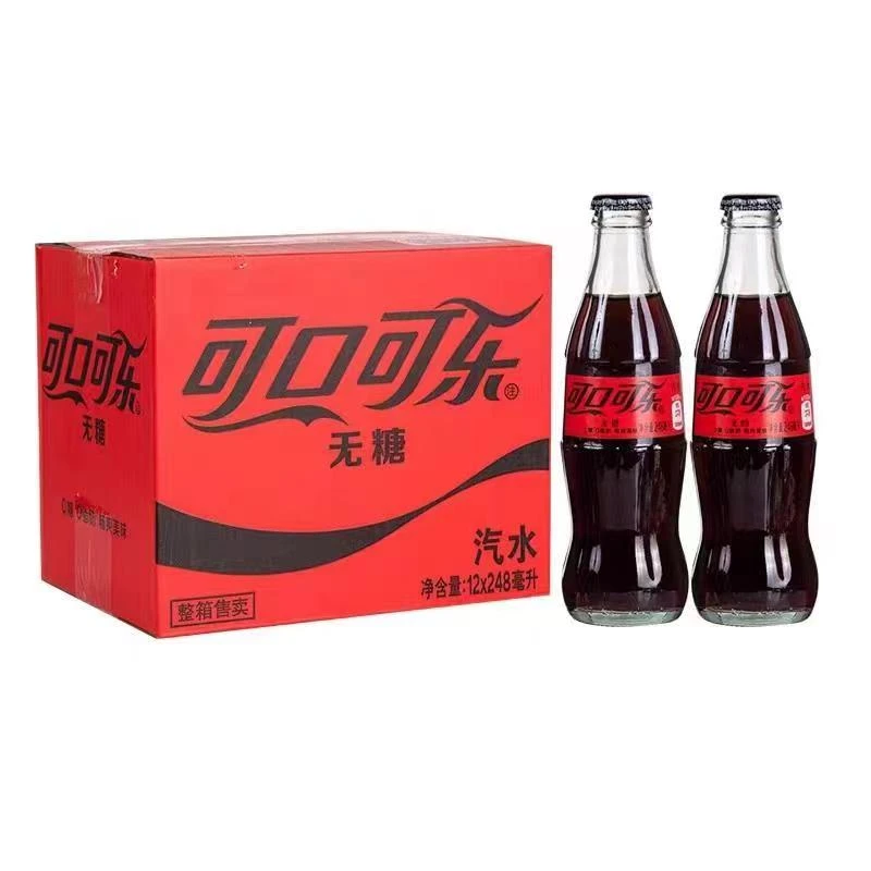 可口可乐248ML无糖玻璃瓶装原味汽水经典好喝美味即饮23年5月货龄