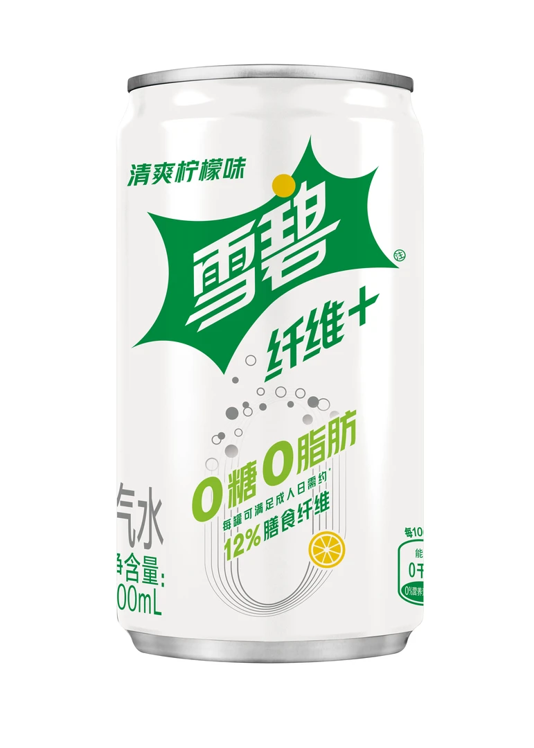 Sprite/雪碧纤维+柠檬味迷你汽水0糖0脂200ML*12罐清爽无糖饮料