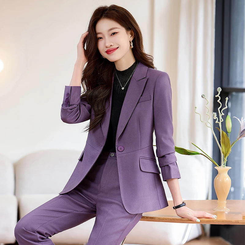 套装气质时尚修身正装工作女神范春秋8903