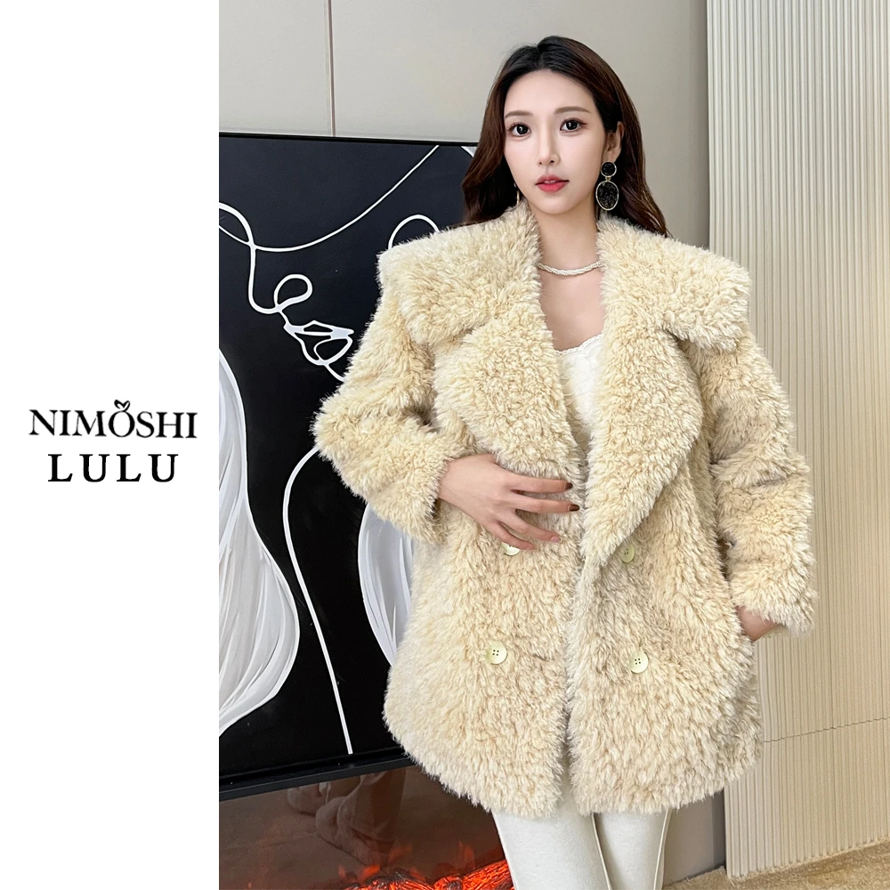 NIMðSHI【璐璐】编号14欧货冬季新款皮毛一体羊羔毛大衣  T0071