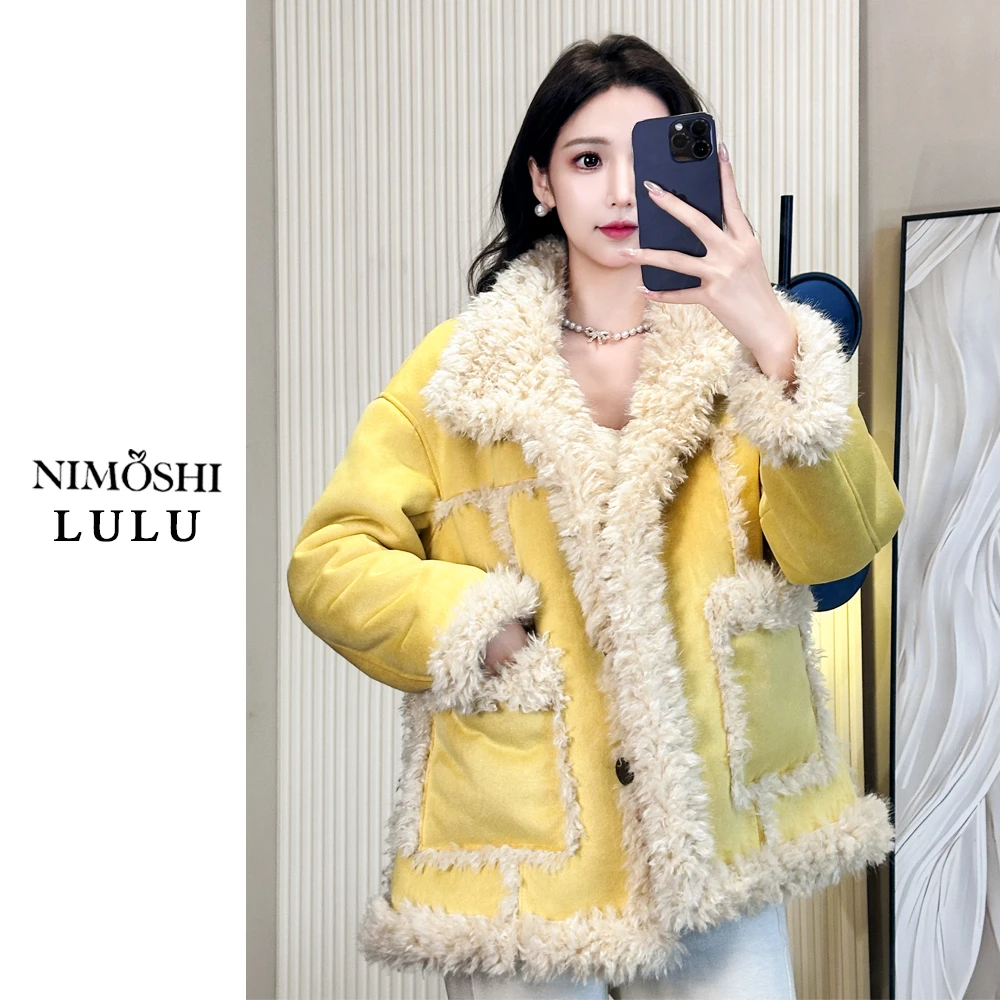 NIMðSHI【璐璐】编号16欧货冬季新款皮毛一体羊羔毛大衣T0115