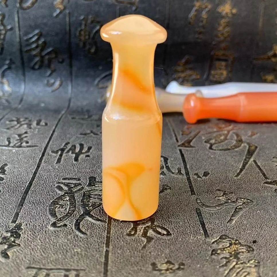 天然玛瑙玉石烟嘴自然俏色玉髓烟嘴本地玉石长款玉烟具多样性发货