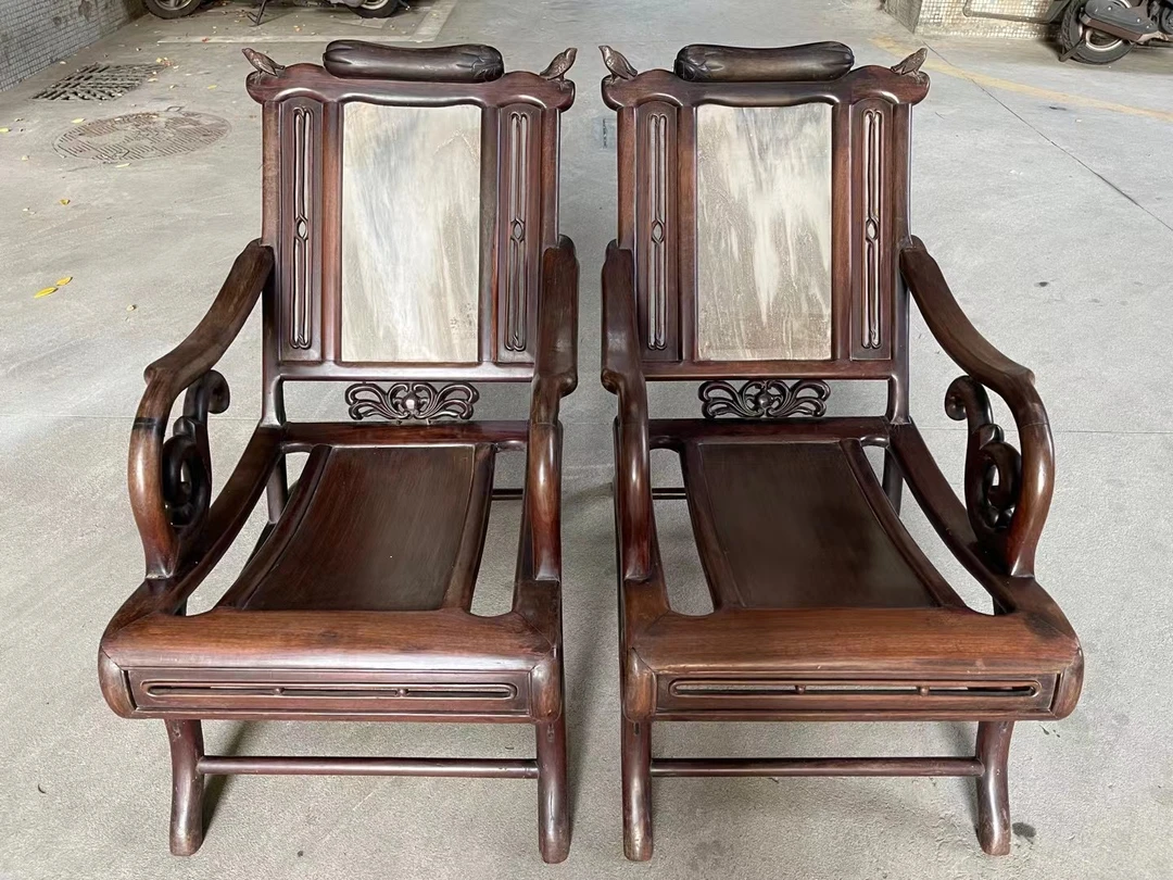 老红木酸枝精品躺椅沙发椅 古典家具旧料雅器传世老木器