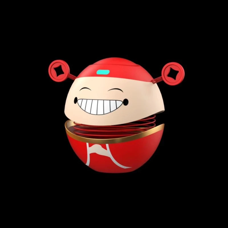 财神爷表情包汽车摆件车载弹簧摇头公仔车用内饰用品年味装饰摆件