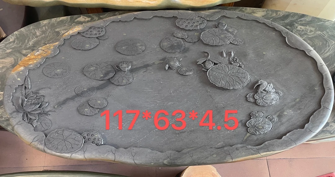 广东肇庆端砚石梅花坑茶盘 ，梅花坑茶海