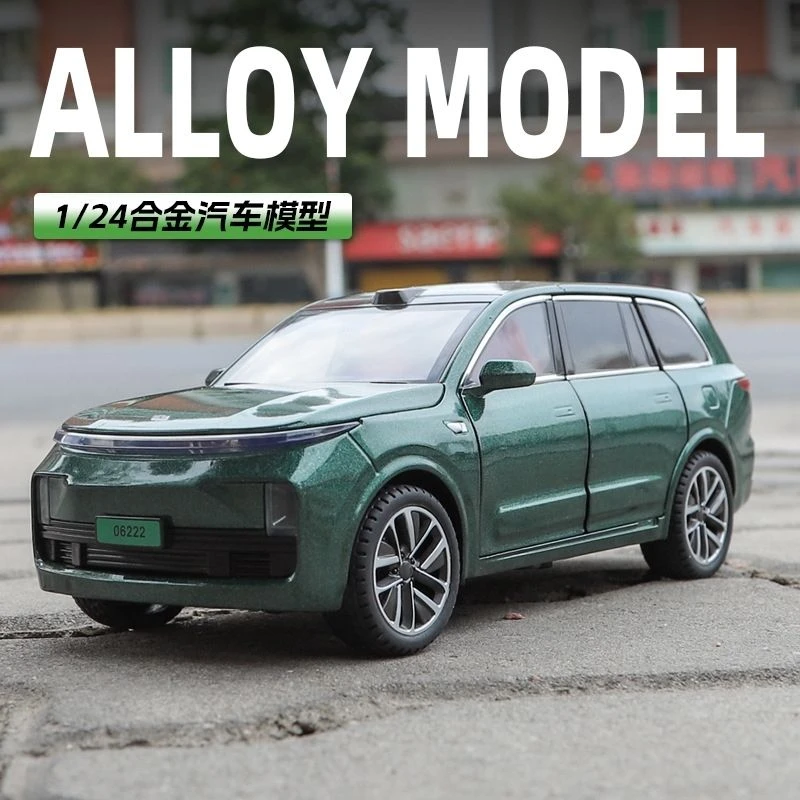 1:24理想L9新能源汽车模型车模仿真合金收藏玩具车玩具摆件