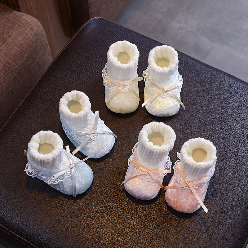 春秋冬季婴儿鞋0-12月3-6-9个月男女宝宝软底学步新生不掉鞋袜款8