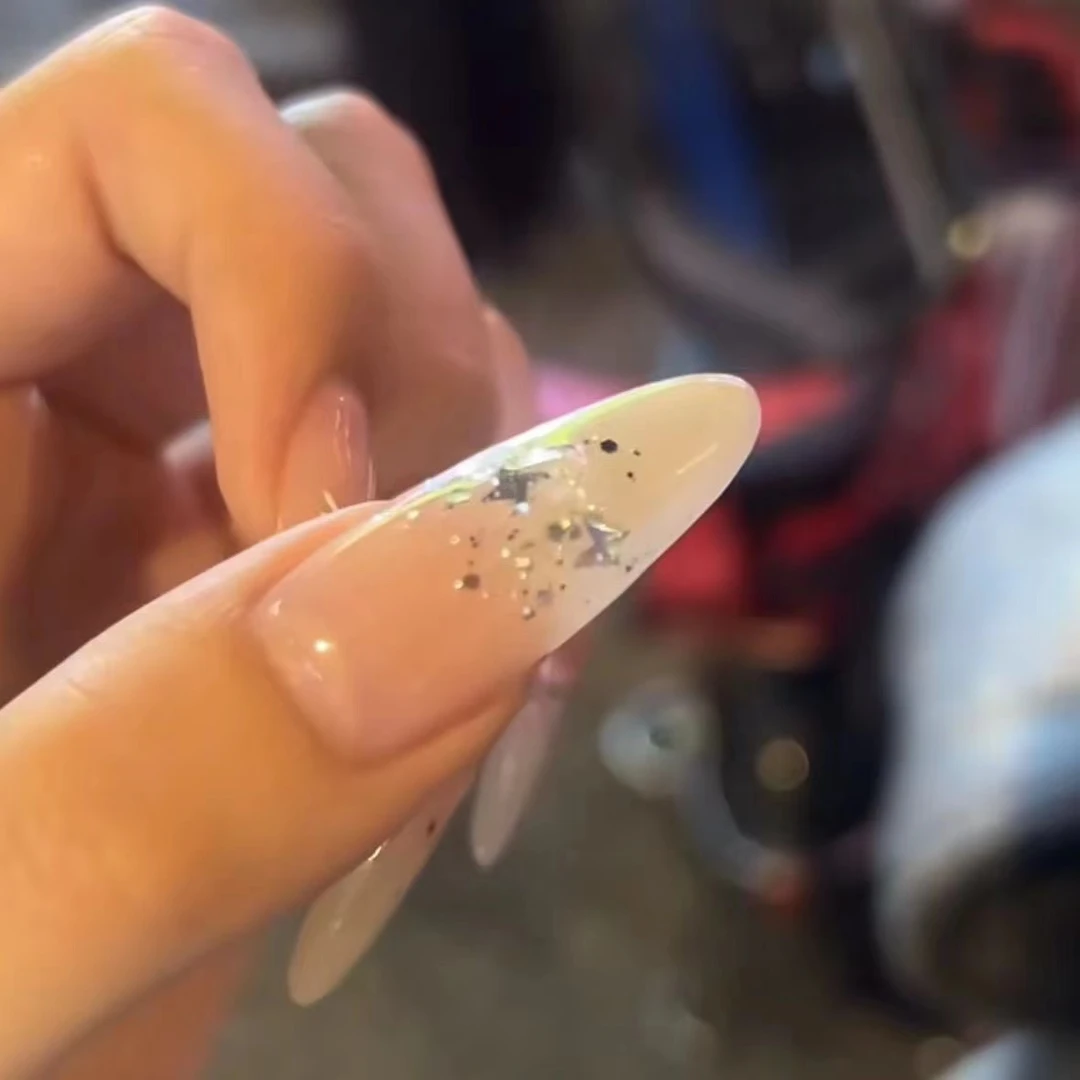 纯手工穿戴甲冰透腮红猫眼美甲纯欲蝴蝶高级感显白假指甲贴片成品