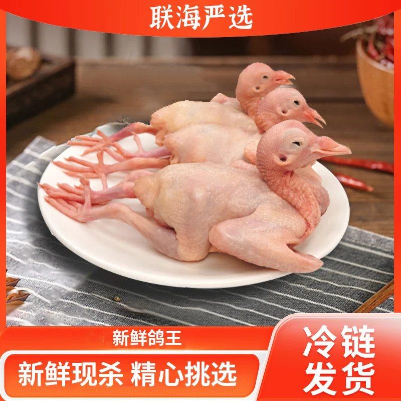 卤哥仔3只装散养白条鸽