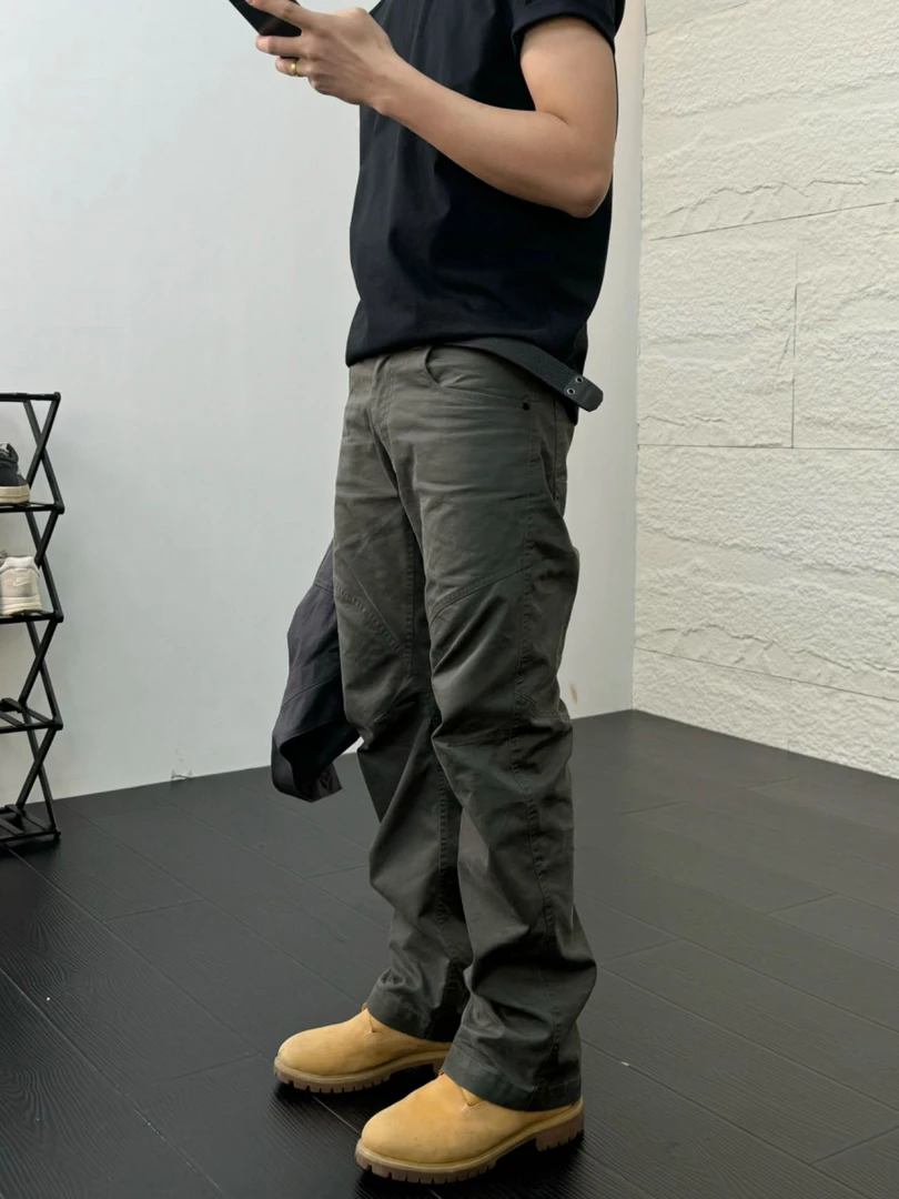 SOS美式复古cargo军鸟工装裤水洗磨毛拼接直筒休闲裤日常百搭长裤