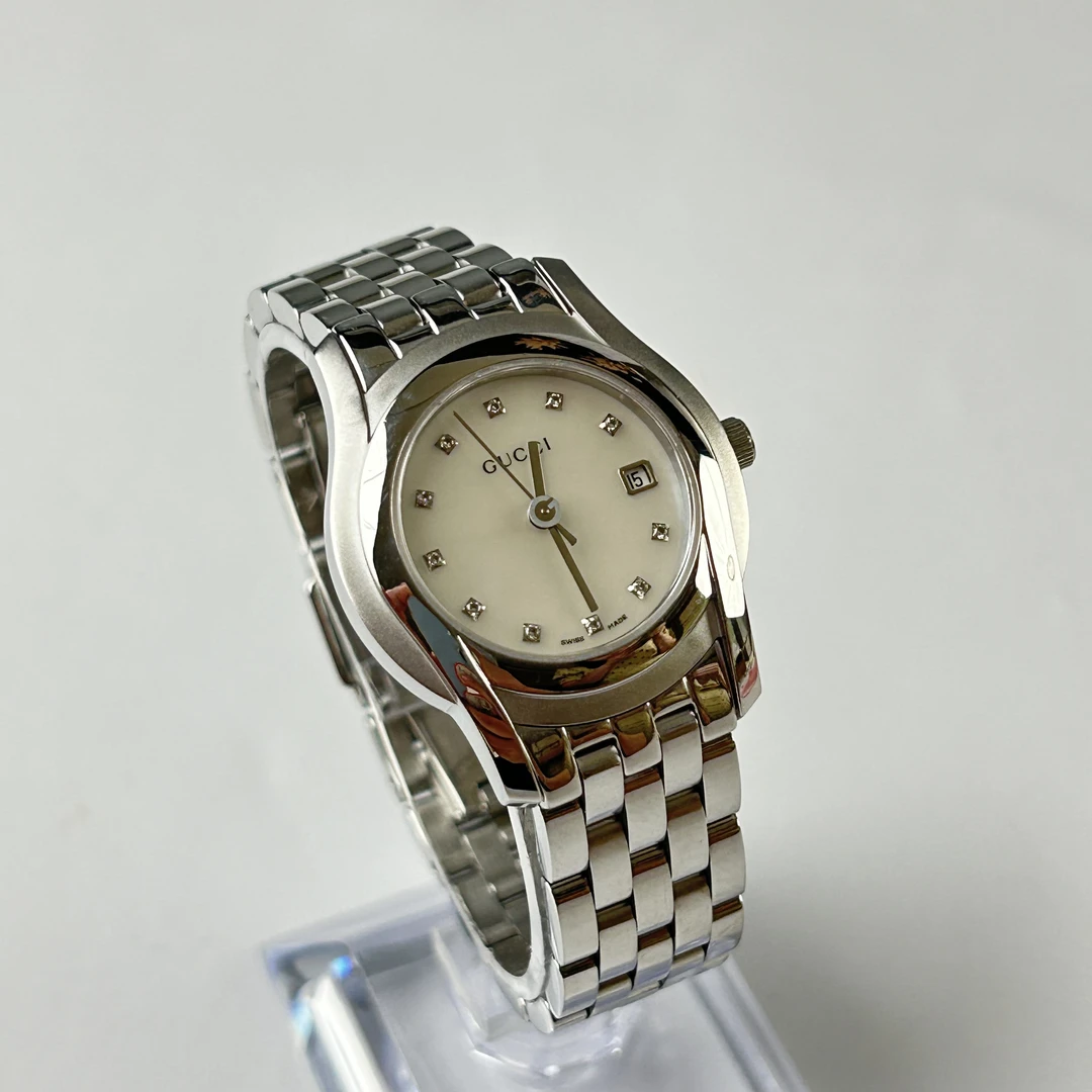 95新 GUCCI/古驰 PD1676/女士石英腕表/表径27mm镶钻百搭精致