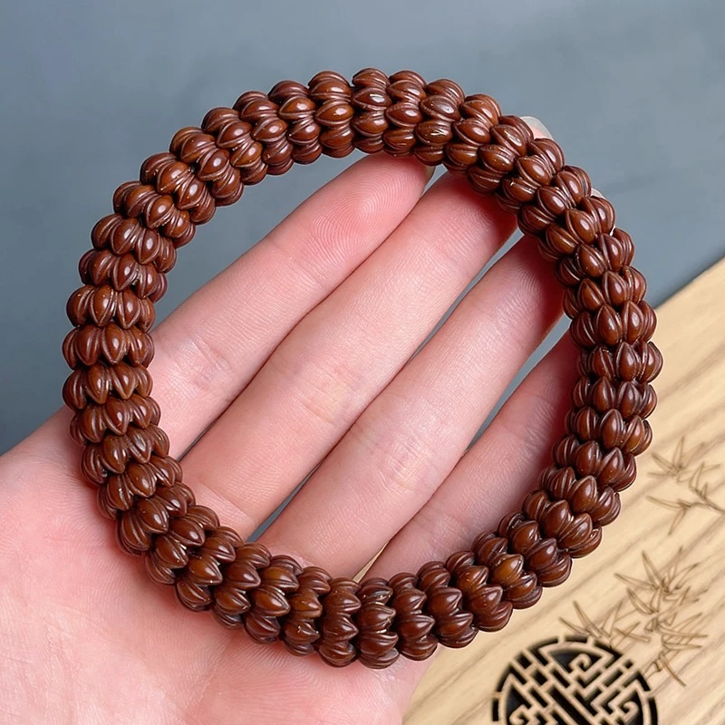 升级版九瓣紫金鼠莲花手串紫金鼠精工雕刻莲花座绕指柔高端老料