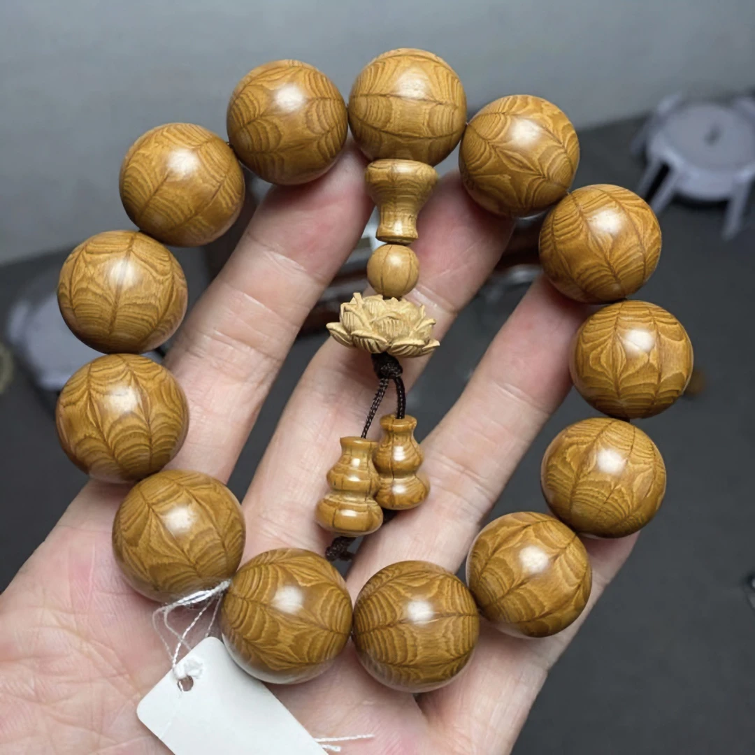 正宗五台山六道木【毕业级莲花配饰】男女本本年精品老料降龙木手串